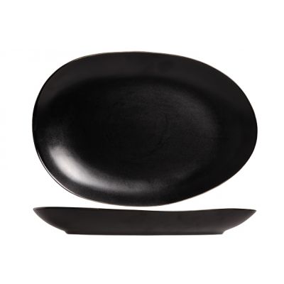 Cosy & Trendy Vongola Black Oval Plate 35.5x24.8cm