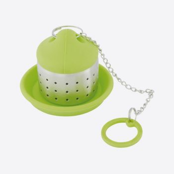 Dotz stainless steel and silicone tea infuser green 4x4x4.5cm