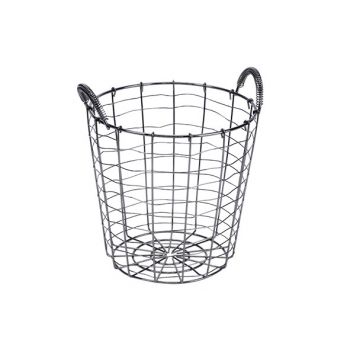 Cosy & Trendy Storage Basket Black 21x21xh23,5cm Round