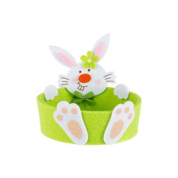 Cosy @ Home Easter Basket Rabbit Green D13xh12,5cm F
