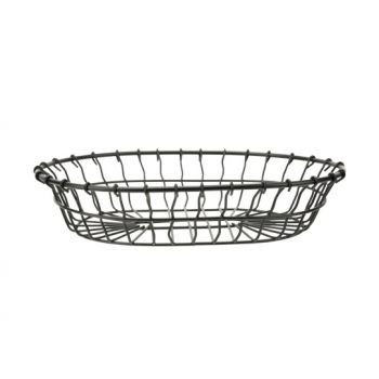 Cosy & Trendy Viggo Fruit Basket Black 28x20xh6cm Oval