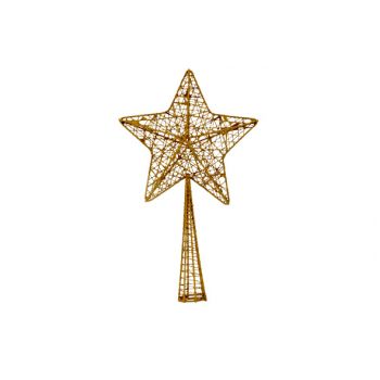 Cosy @ Home Christmas Piek Star Glitter Copper 12x4x