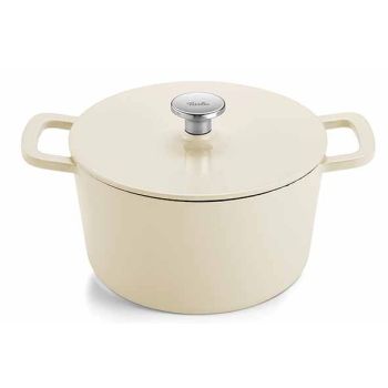 Moments Cooking Pot Ivory White D24cmcast Iron
