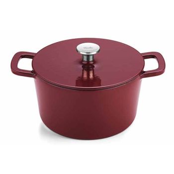 Moments Cooking Pot Burgundy Red D24cmcast Iron