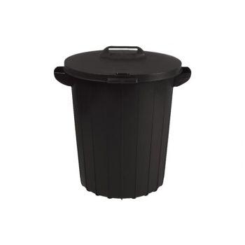 Street-Garden Garbage Can 90L Black 49x49xH60